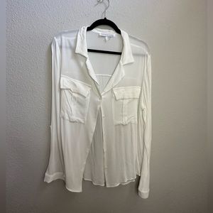 White button up blouse